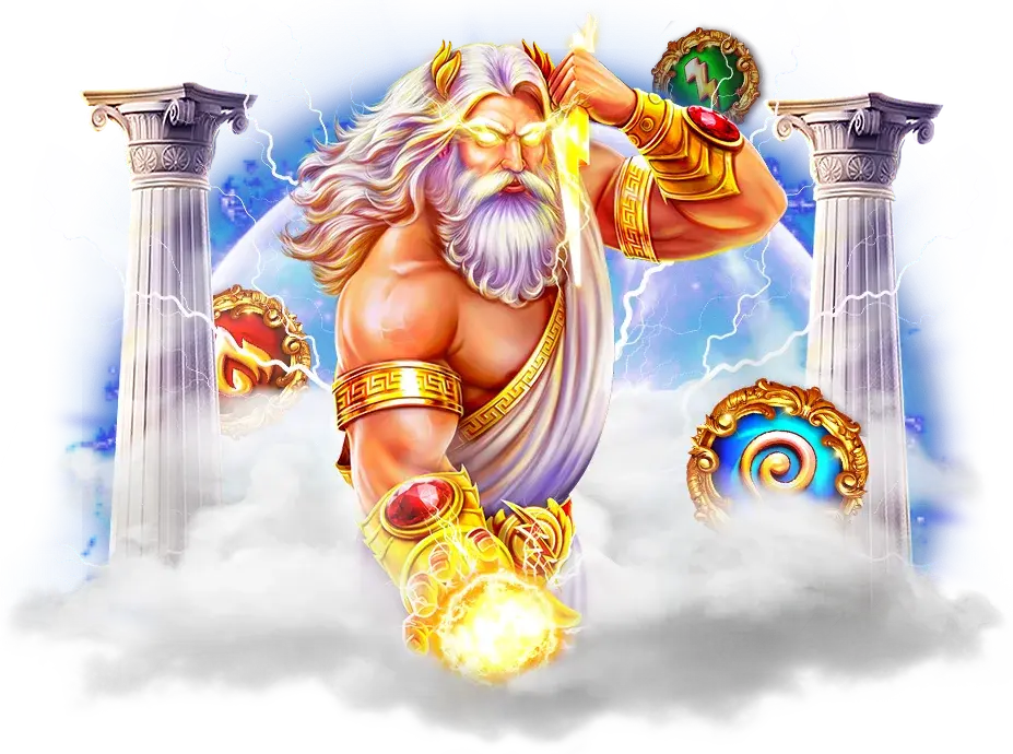 Zeus meče strelo na hero ilustraciji BlitzBet Slovenija